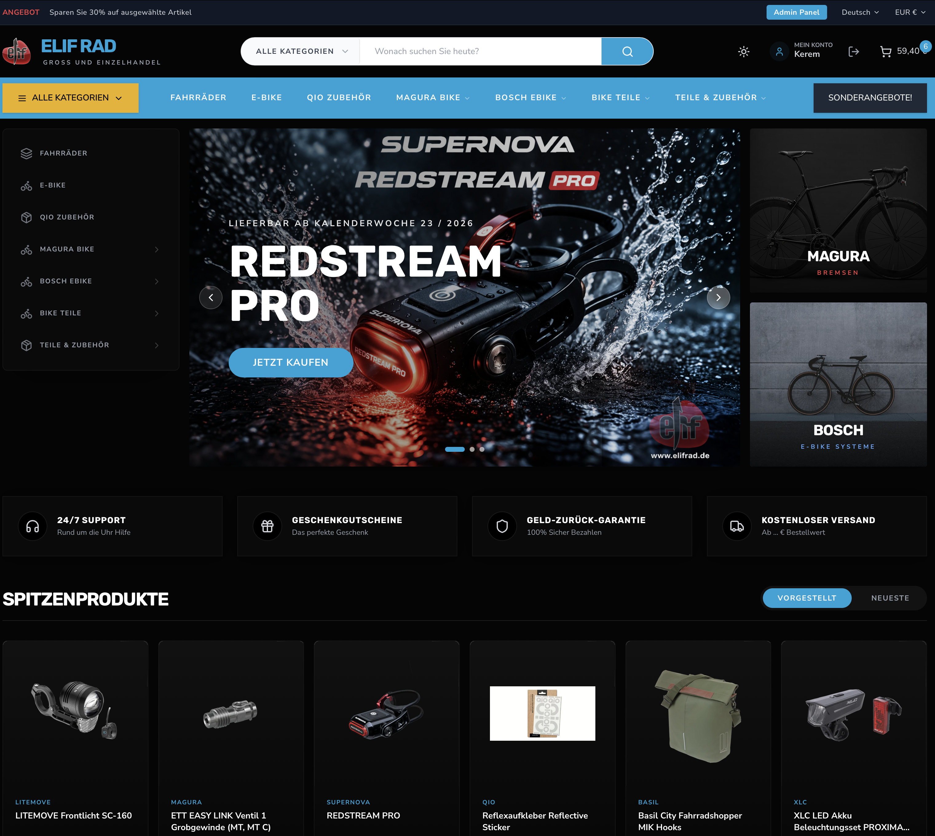 Sie können unsere neue Seite besuchen.